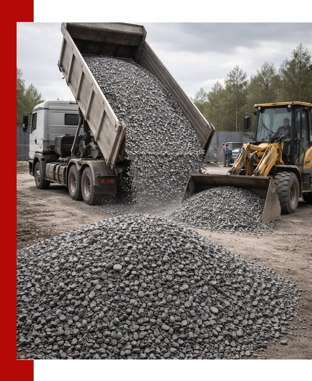 Доставка и продажа щебня гранитного в Омске