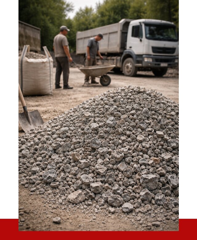 Гранитный щебень фракция 20-40 в Омске от 3318 руб. ПРОНЕРУДОмс