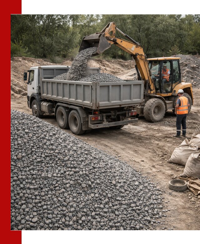 Доставка гравийного щебня в Омске оптом и в розницу