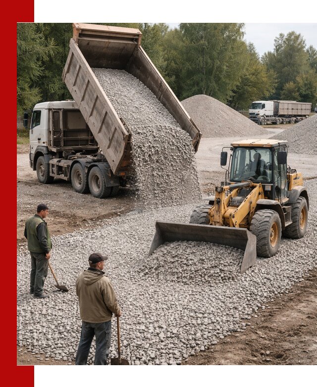 Купить гравийный щебень фракция 20-40 в Омске с доставкой