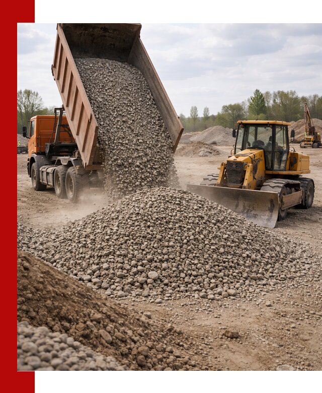 Доставка гравийного щебня фракции 40-70 в Омске