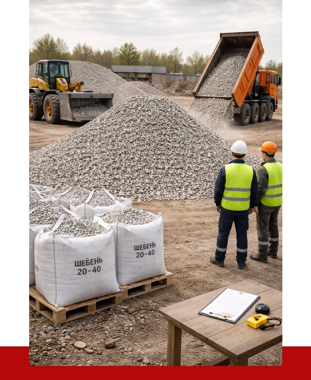 Известняковый щебень 20-40 в Омске от 2177 р. ПРОНЕРУДОмс