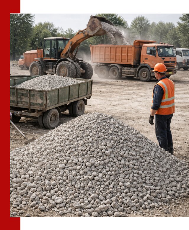 Доставка известнякового щебня фракция 20–40 в Омске