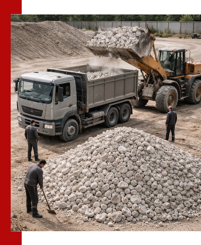 Известняковый щебень фракция 70–150 с доставкой в Омске