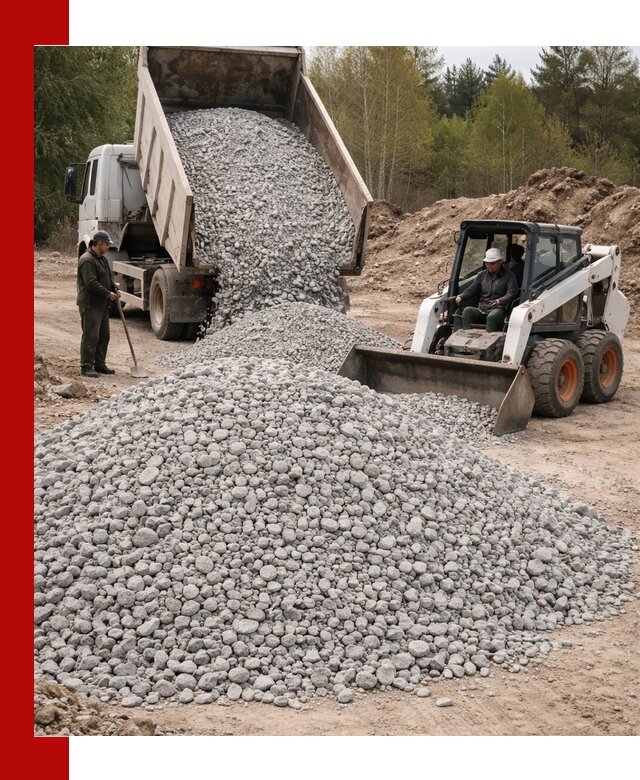 Доставка доломитового щебня в Омске напрямую от карьера
