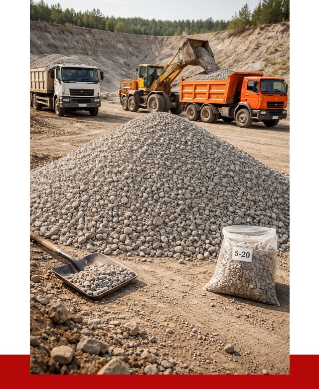 Доломитовый щебень фр. 5-20 в Омске от 4355 р. | ПРОНЕРУДОмс