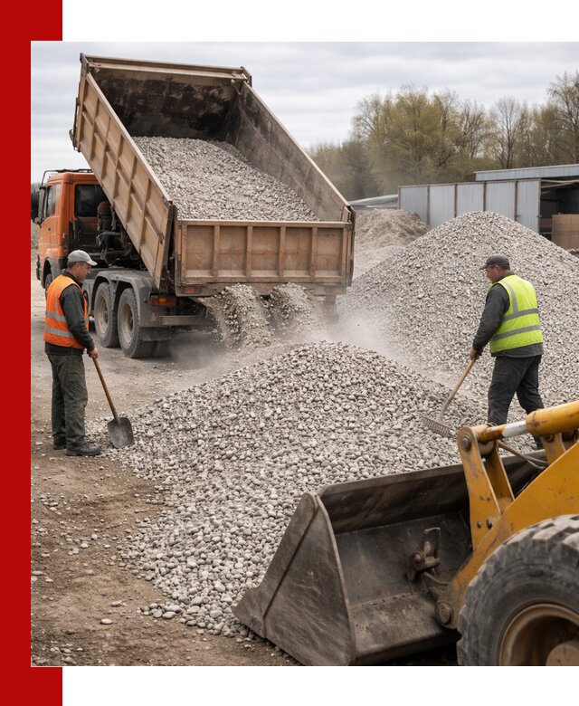 Доломитовый щебень фракции 5-20 с доставкой в Омске