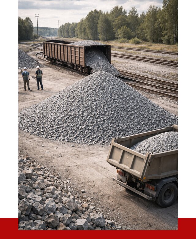 Железнодорожный щебень 20-60 в Омске от 1763 р. | ПРОНЕРУДОмс