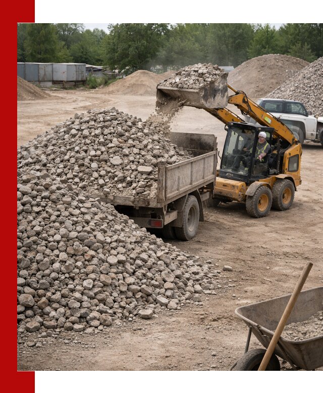 Доставка вторичного щебня в Омске для строительных работ