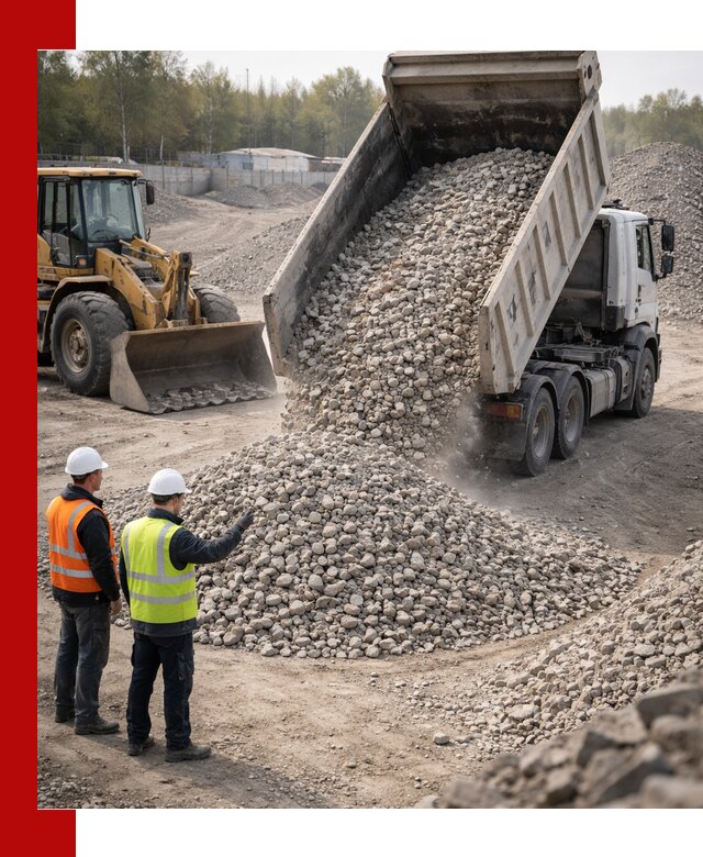 Вторичный щебень фракция 40–70 доставка в Омске