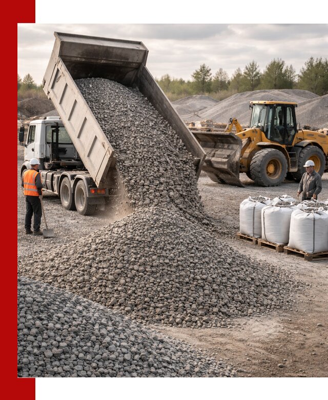 Бетонный щебень фракция 5–20 с доставкой в Омске