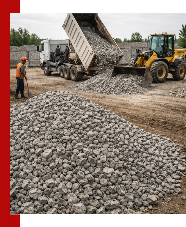 Доставка бетонного щебня фракции 40-70 в Омске