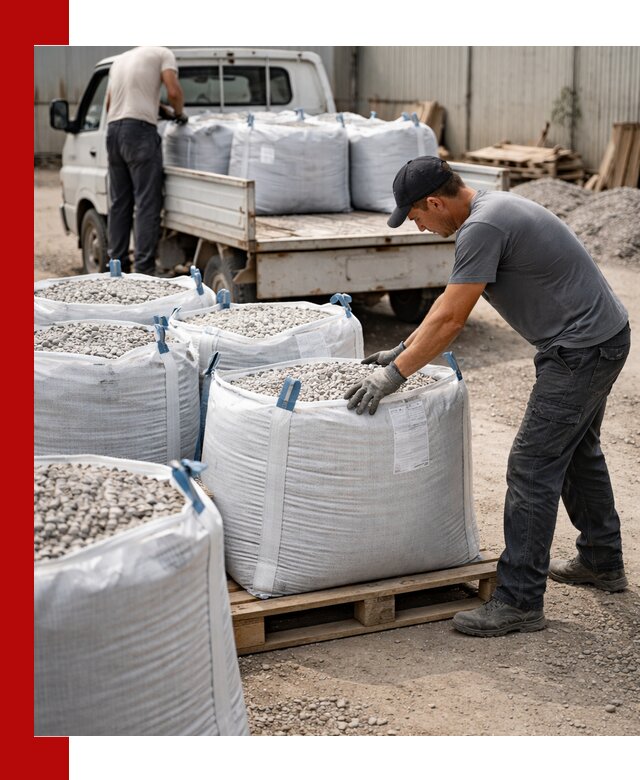 Доставка щебня в мешках по выгодным ценам в Омске
