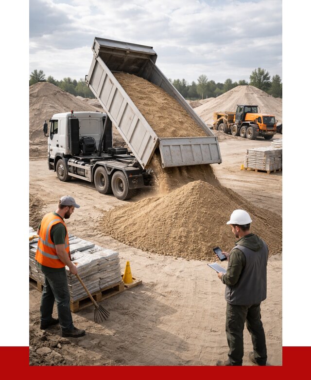 Карьерный песок с доставкой в Омске от 3733 р. ПРОНЕРУДОмс