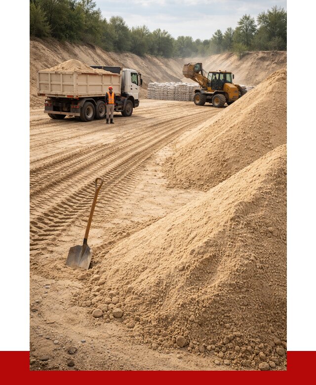 Карьерный песок мелкозернистый в Омске от 9332 р. | ПРОНЕРУДОмс