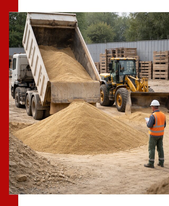 Доставка карьерного мелкозернистого песка в Омске