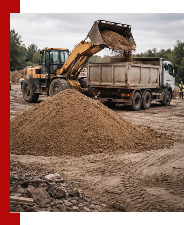 Доставка речного песка навалом в Омске быстро и выгодно