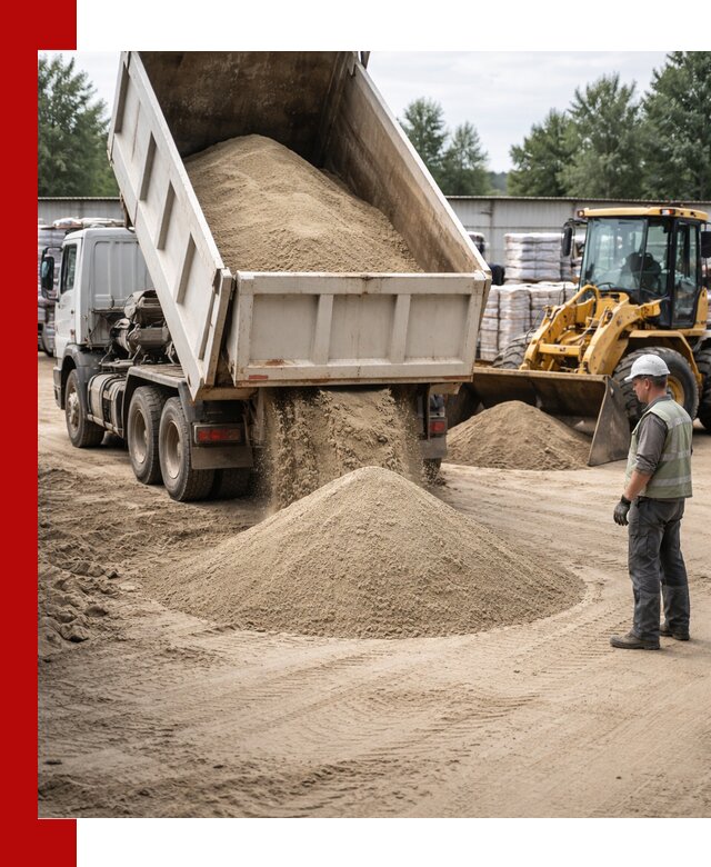 Поставка и доставка песка для бетона в Омске