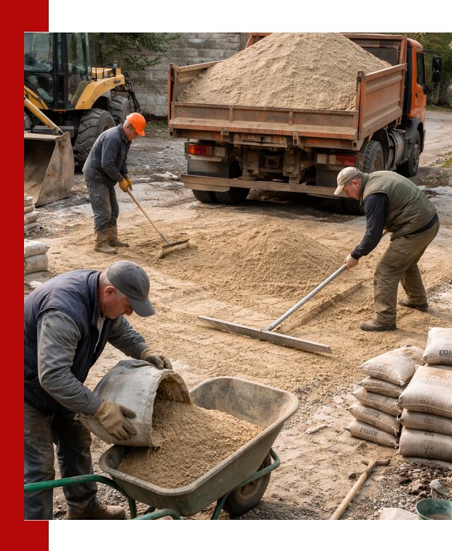 Поставка песка для стяжки в Омске с быстрой доставкой