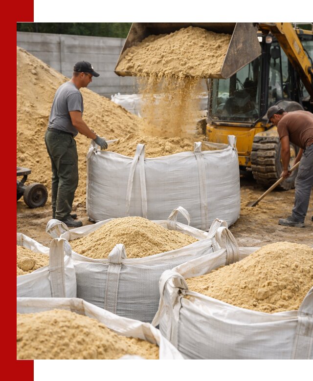 Поставка качественного песка для кладки в Омске