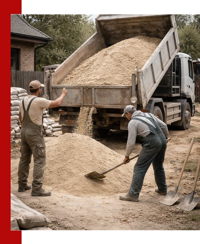 Песок для штукатурки с доставкой в Омске качественный и чистый