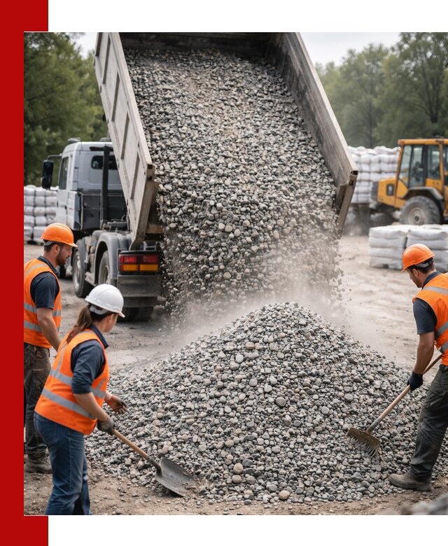 Доставка гравия и камня в Омске оптом и в розницу