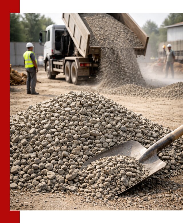 Доставка гравия фракции 20-40 в Омске с самосвалами