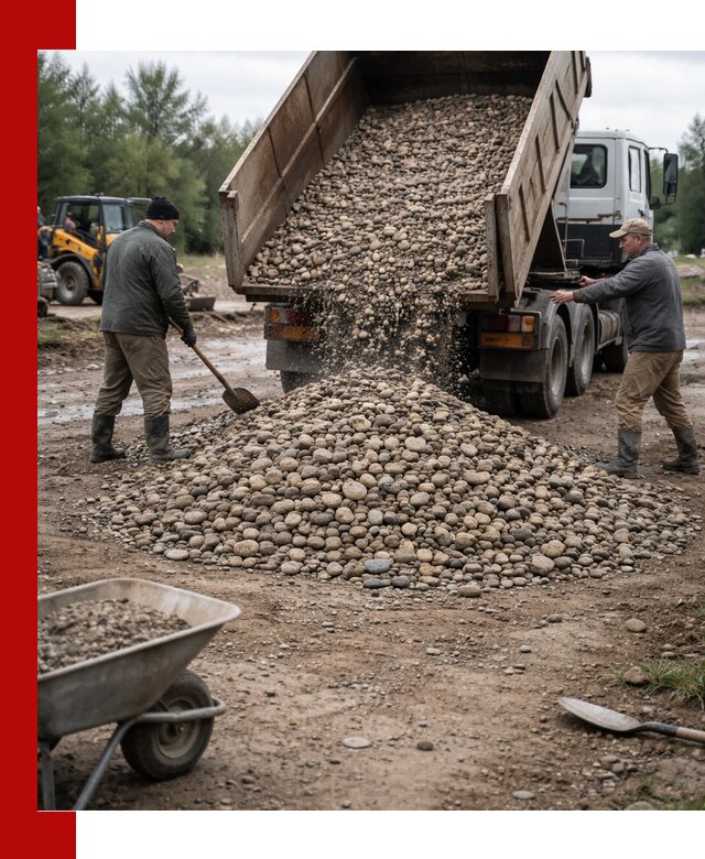 Доставка гальки речной оптом и в розницу в Омске