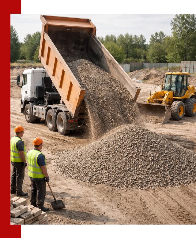 Доставка щебёночно-песчаной смеси ЩПС С7 в Омске