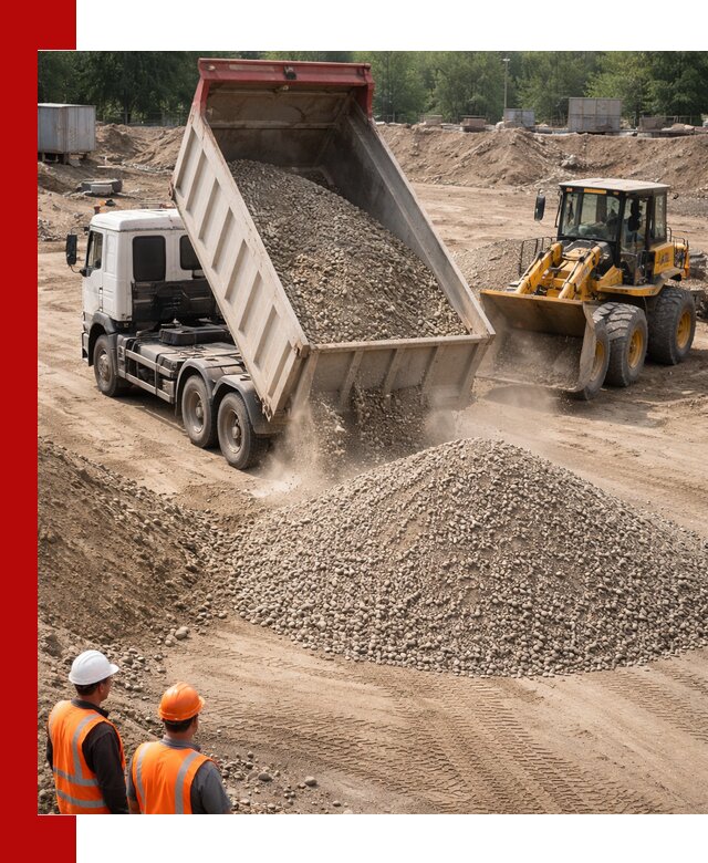 Щебень с песком (ЩГПС С2) с доставкой в Омске