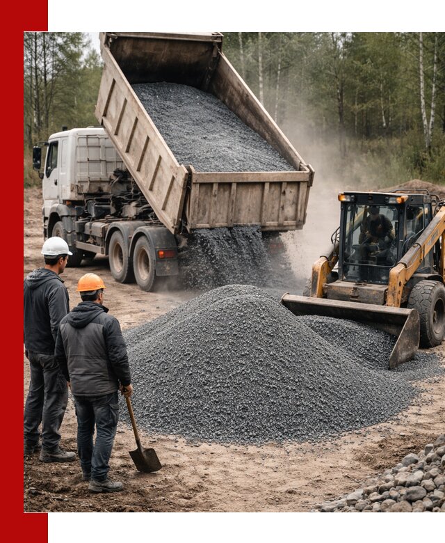 Гранитный отсев 0-5 с доставкой и разгрузкой в Омске