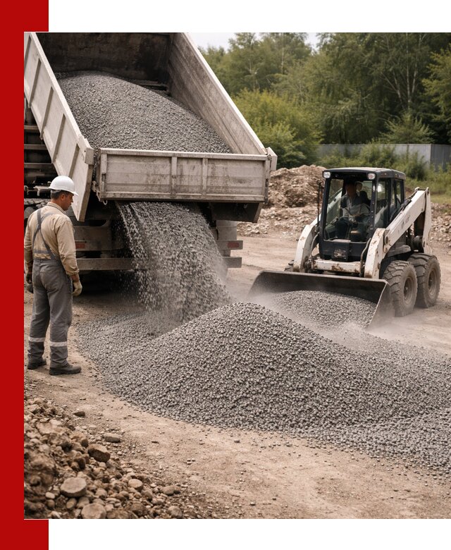 Доставка гравийного отсева 0-5 в Омске оптом и в розницу