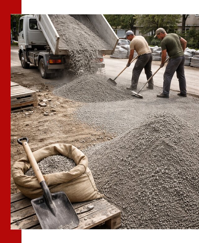 Отсев для тротуарной плитки в Омске — доставка и укладка