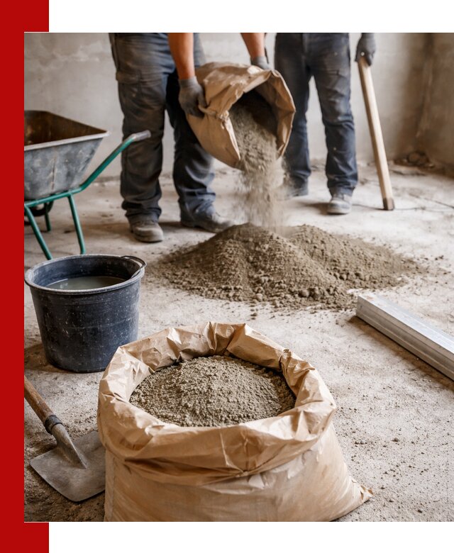 Доставка сухой смеси для стяжки в Омске