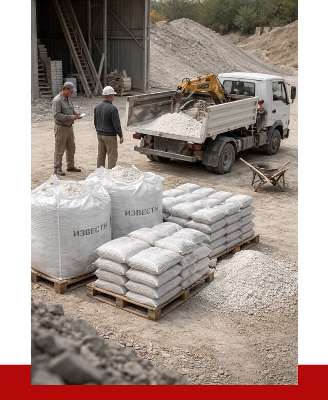 Известь строительная в Омске с доставкой от 4355 р. | ПРОНЕРУДОмс