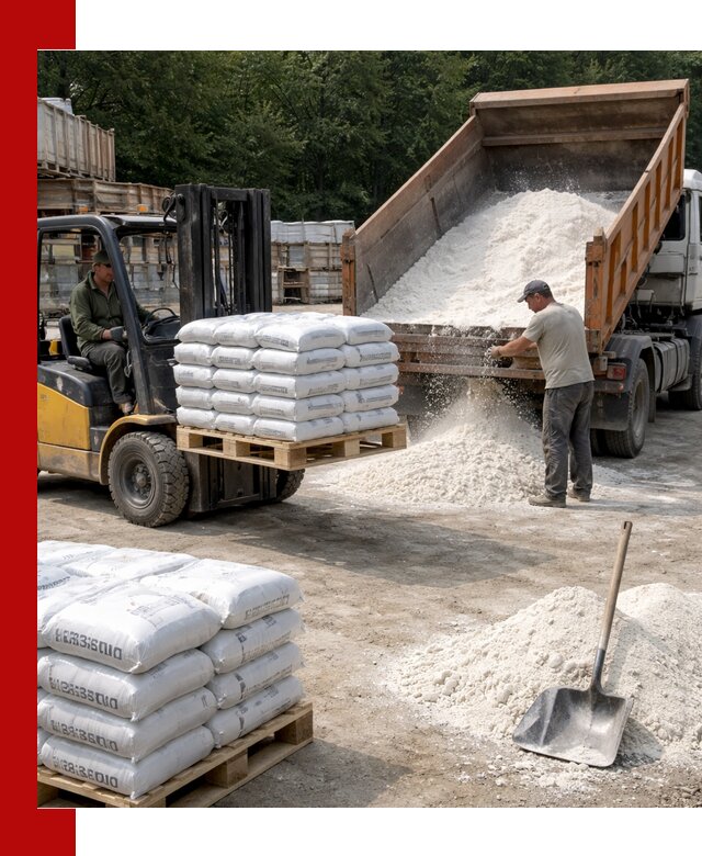 Доставка строительной извести оптом и в розницу в Омске