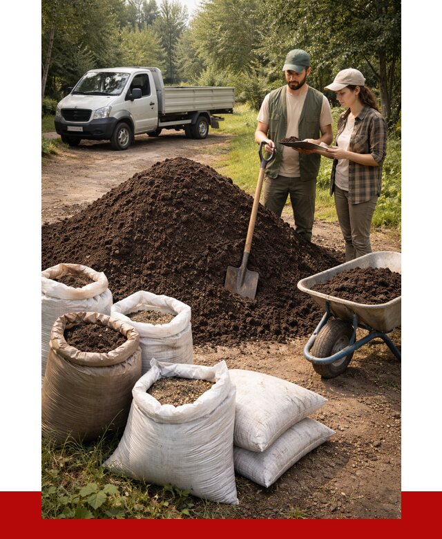 Купить грунт с доставкой в Омске от 4666 р. за м3 | ПРОНЕРУДОмс