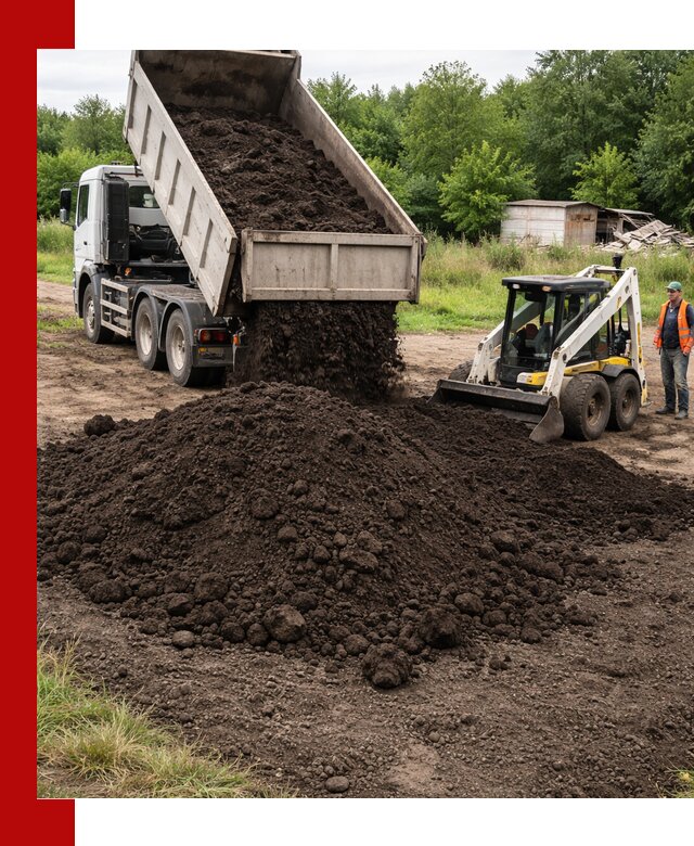 Поставка плодородной земли с доставкой самосвалом в Омске