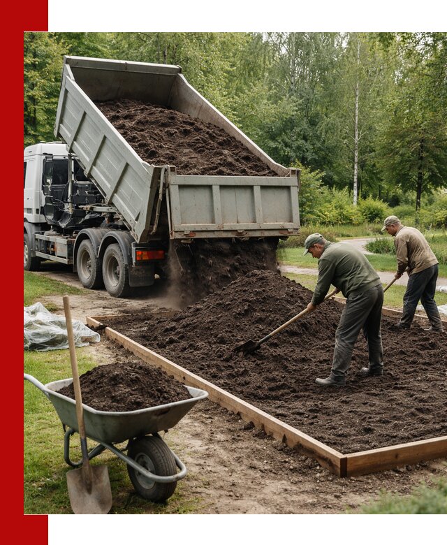 Доставка грунта для озеленения и благоустройства в Омске