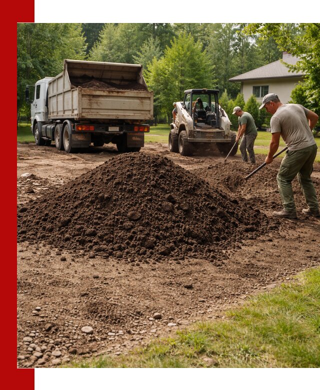 Доставка и укладка грунта для газона в Омске