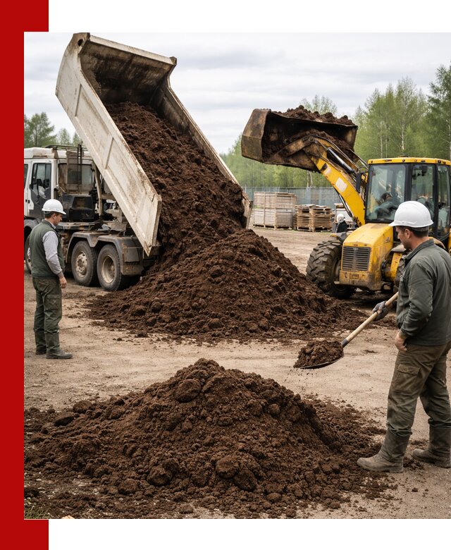 Доставка торфа оптом и в мешках в Омске