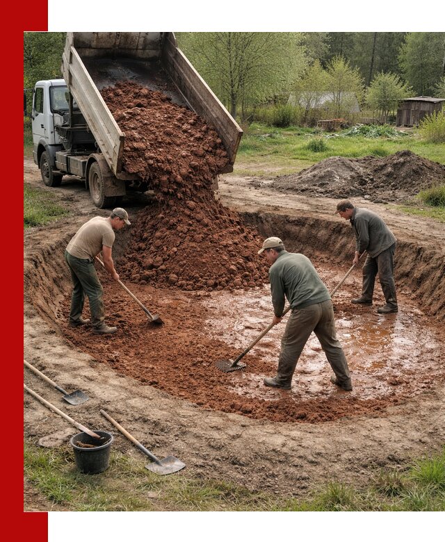 Купить качественную глину для пруда в Омске