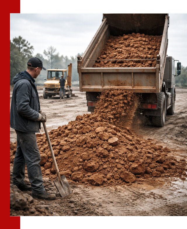 Глина для засыпки в Омске с доставкой самосвалами