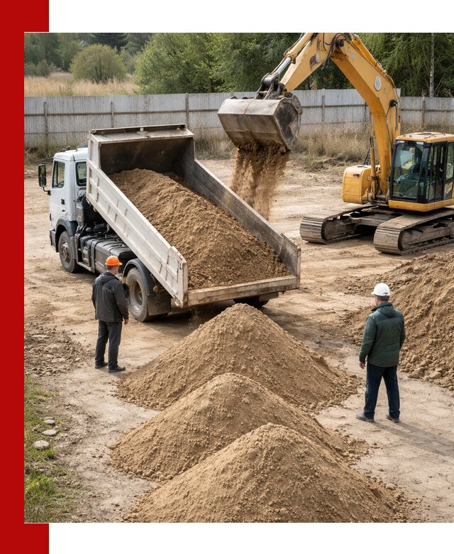 Доставка супеси вагонными и автопартиями в Омске