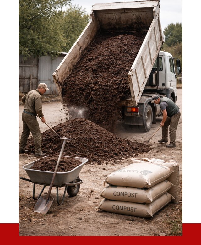 Купить компост в Омске от 4355 р. за куб с доставкой | ПРОНЕРУДОмс