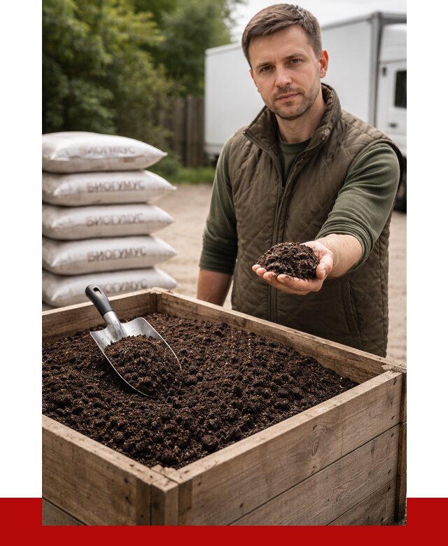 Купить биогумус в Омске с доставкой от 8814 р. за куб | ПРОНЕРУДОмс