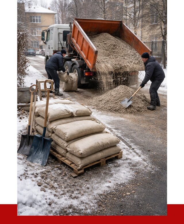 Противогололедные материалы оптом в Омске от 4355 р. | ПРОНЕРУДОмс