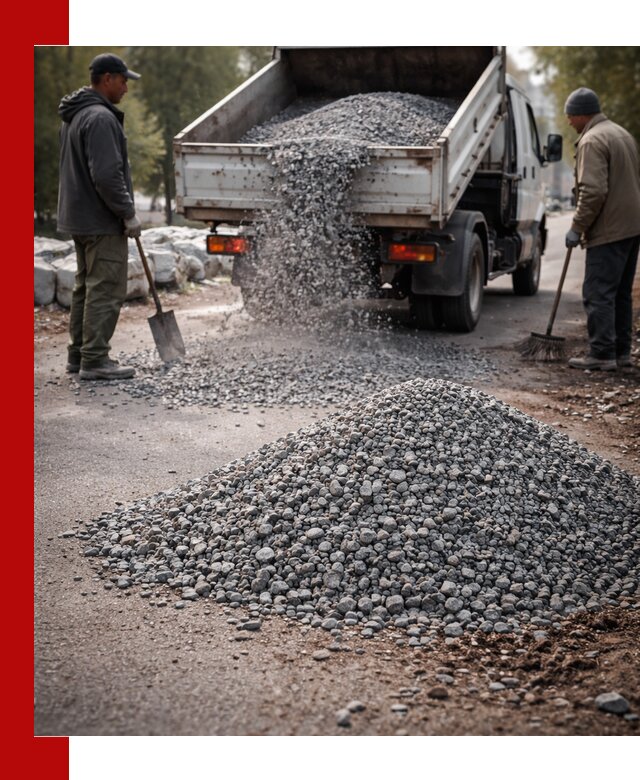 Гранитная крошка для посыпки дорог и тротуаров в Омске