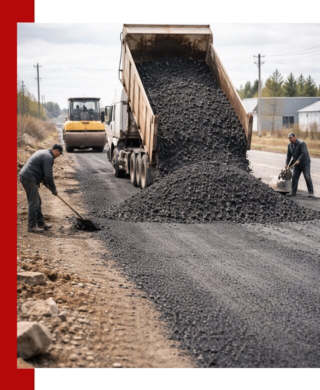 Асфальтовая крошка для дорог в Омске — поставка и доставка