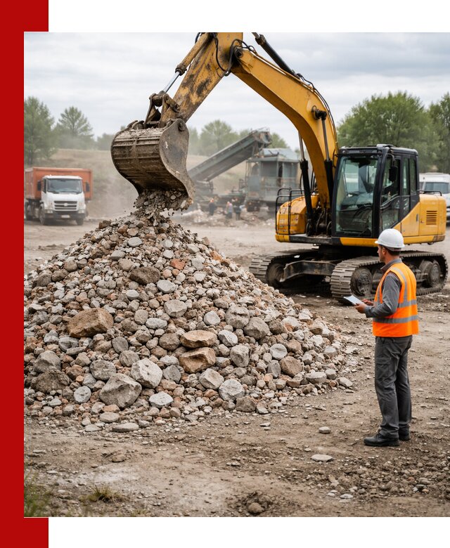 Доставка и вывоз строительного боя в Омске